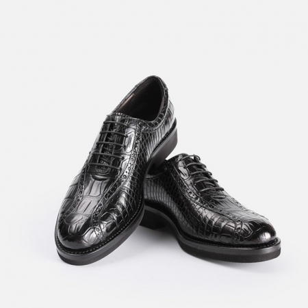 Alligator Lace up Oxford Dress Shoes-1