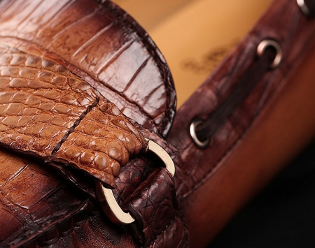 Brown Alligator Slip-on Loafer-Details-1