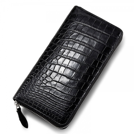 Classic Alligator Zip Around Wallet