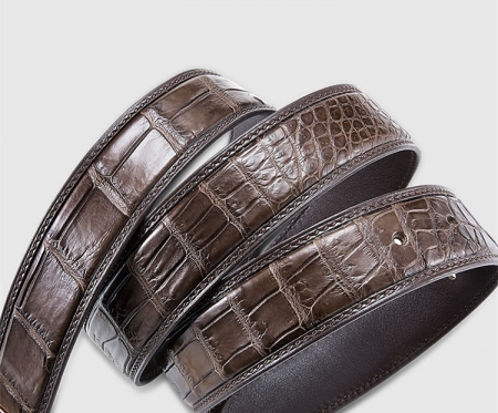 Classic Genuine Alligator Skin Belt for Men-3