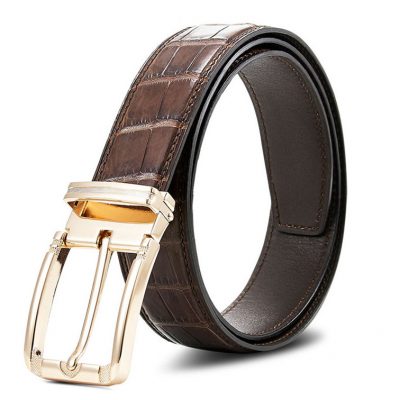 Classic Genuine Alligator Skin Belt for Men