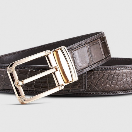 Classic Genuine Alligator Skin Belt for Men-Lay