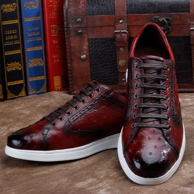 Daily Fashion Ostrich Lace-up Sneaker