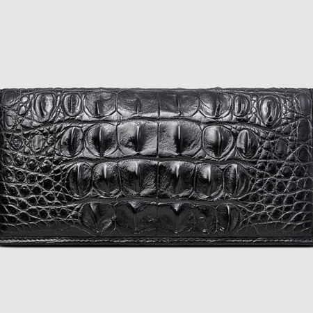 Handmade Long Crocodile Wallet-Front