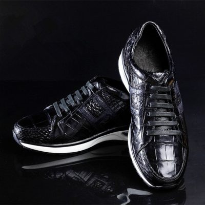 Lightweight Air Cushion Genuine Alligator Skin Running Shoes