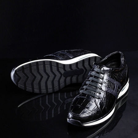 Lightweight Air Cushion Genuine Alligator Skin Running Shoes-Sole