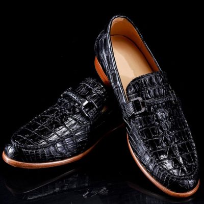 Luxury Handmade Alligator Boat Shoes