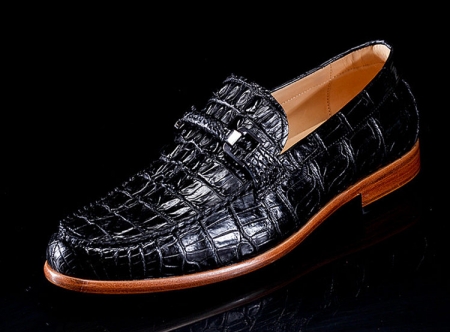 Luxury Handmade Alligator Boat Shoes-Side