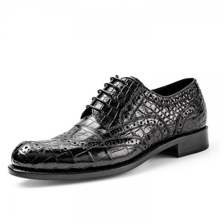 Mens Alligator Skin Oxford Business Dress Shoes