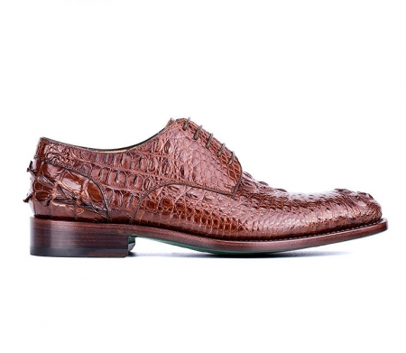 Mens Crocodile Skin Shoes-Side