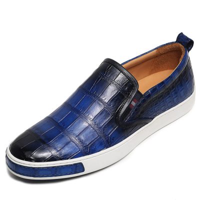 Mens Daily Slip On Fashion Alligator Sneakers - Blue