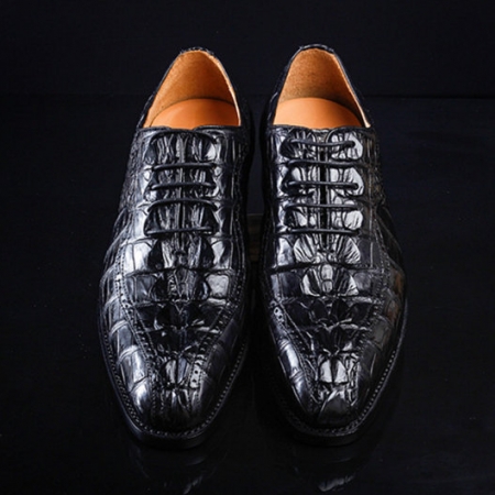 Men's Modern Classic Lace Up Alligator Dress Shoes-Upper