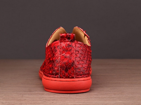 Mens Snakeskin Shoes, Python Shoes - Red-Details