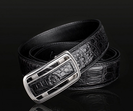 Luxury Style Crocodile Dress Belt for Men-1