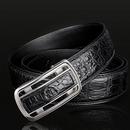 Luxury Style Crocodile Dress Belt for Men-1