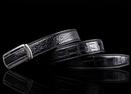 Luxury Style Crocodile Dress Belt for Men-Lay