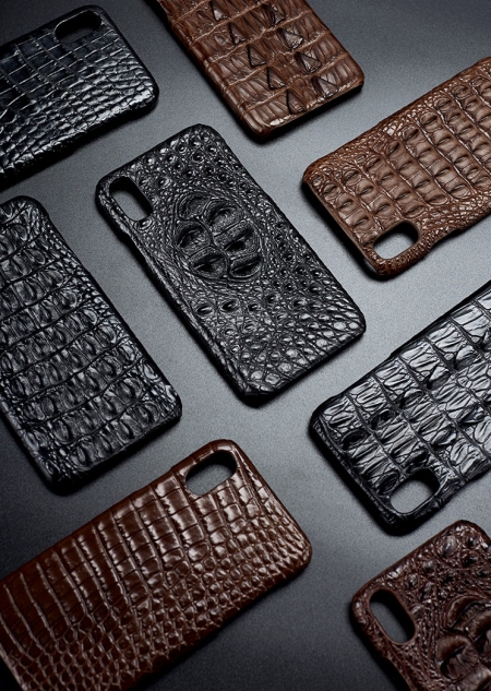 Genuine Crocodile and Alligator Skin iPhone X Case-Exhibition