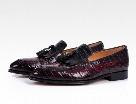 Alligator Tassel Loafer Slip-On Shoes for Men