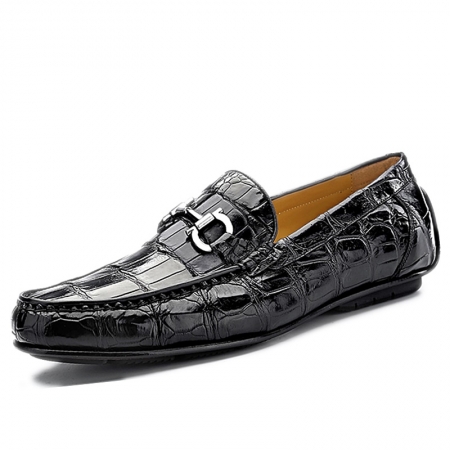 Alligator Driving Style Moccasin Shoes Penny Loafers